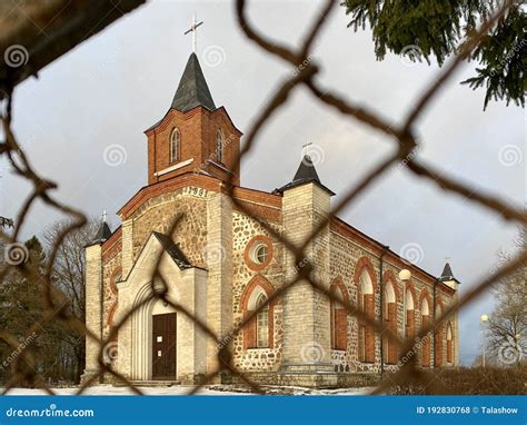 Facade of an Old Stone Church. Architecture Stock Photo - Image of retro, center: 192830768