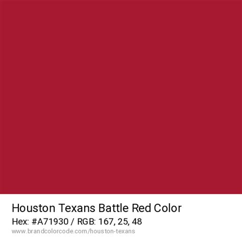 Houston Texans Brand Color Codes » BrandColorCode.com