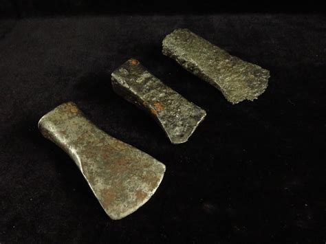 Medieval Iron Axe head 3x - 10 cm - Catawiki