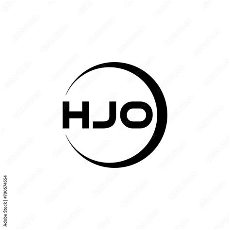 HJO letter logo design with white background in illustrator, cube logo ...