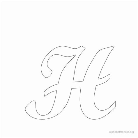 Cut Out Printable Cursive Letter Stencils