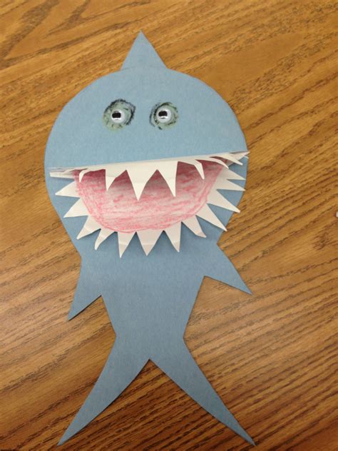 Paper Plate Shark Craft Template