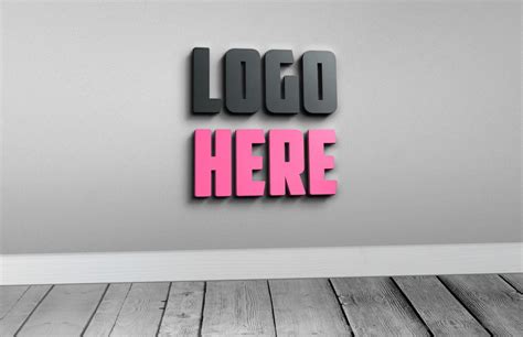 3d logo mockup glow - lghon