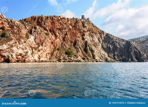 Coastline, Rock on the Black Sea Coast of the Crimea Peninsula Stock ...