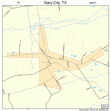 Gary City Texas Street Map 4829108