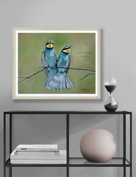 Blue Love Birds Original Oil Painting - Etsy