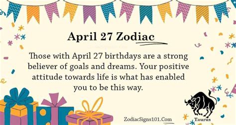 April 27 Zodiac Is Taurus, Birthdays And Horoscope - ZodiacSigns101