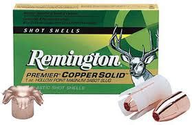 REMINGTON - PREMIER COPPER SOLID SABOT SLUGS 12GA