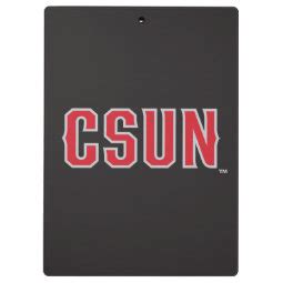 CSUN Logo on Black Clipboard | Zazzle