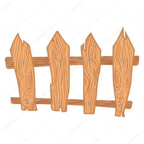 Wooden cartoon fence — Stock Vector © juliarstudio #92299530