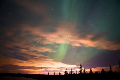 Northern Lights (Aurora Borealis) Stock Image - Image of colored, cold ...