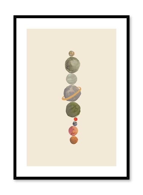 Aligned Planets | Linear Solar System Illustration by Opposite Wall