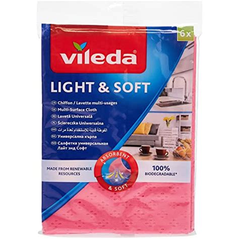 Vileda Light & Soft Multi Surface Cloth (Pack Of 6) - Walmart.com