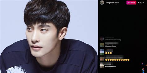 Actor Sung Hoon falls asleep in the middle of an Instagram Live ...