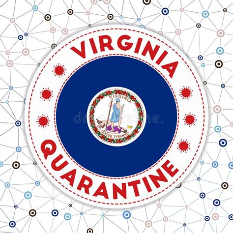 Quarantine in Virginia Sign. Stock Vector - Illustration of logo, corona: 181836483