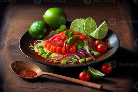 Thai Som Tam food 23033782 Stock Photo at Vecteezy