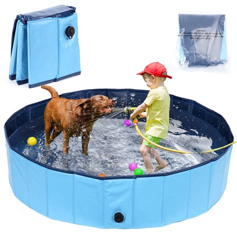 EastVit Foldable Dog Pool for Small Large Dogs 47"x12" Portable Hard ...