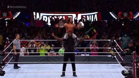 7-foot-3 Omos wows fans on impressive WWE debut as he wins Tag Team ...