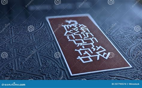 Hebrew Bible Blue Book Cover Stock Photo - Image of background, deep: 257795574