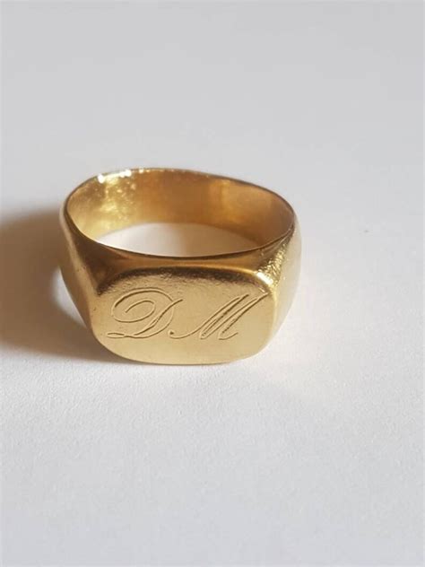 Signet Ring Women Personalized Signet Ring Gold Signet Ring - Etsy Israel