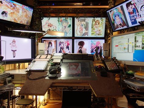 A Manga artists battlestation | Art studio room, Artist workspace, Work space