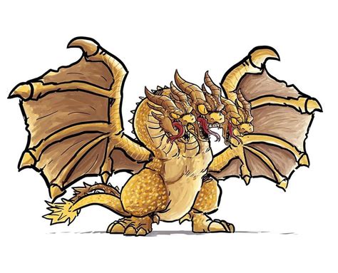 King Ghidorah... #characterdesign #illustrator #kingghidorah #godzillakingofthemonsters | Kaiju ...