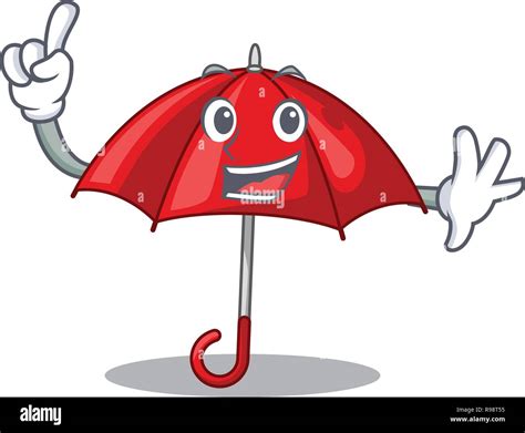 Finger red umbrella in shape cartoon funny Stock Vector Image & Art - Alamy