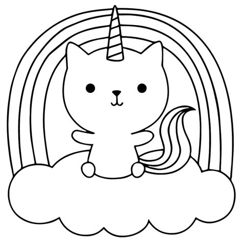 Hello Kitty Cat Unicorn Coloring Page Unicorn Coloring, 52% OFF