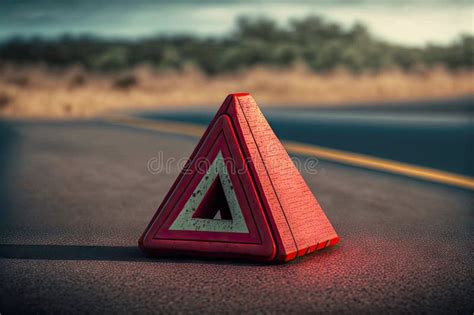 Emergency Stop Sign Installed on Road in Front of Car Accident Stock Photo - Image of loss ...