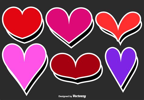 Vector Heart Stickers 137504 Vector Art at Vecteezy