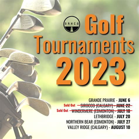 2023 Golf Tournaments | ARHCA