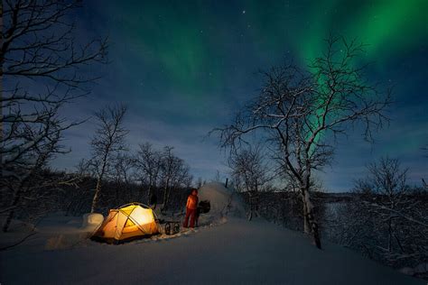 Camping in Norway, Northern Lights – License image – 71383427 lookphotos