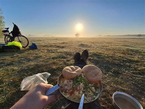 My camp during 2 days bikerafting trip, Pilica River, Poland. - La Vie Zine