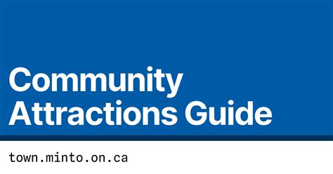 Community Attractions Guide | Town of Minto