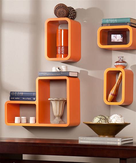 Southern Enterprises Orange Tetran Four-Piece Shelf Set | zulily ...