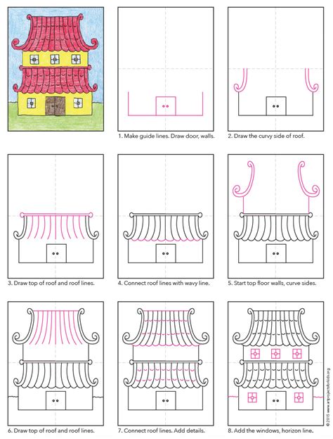 Draw a Japanese House - Art Projects for Kids