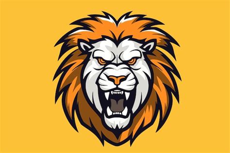 Premium Vector | Lion head mascot logo vector illustration lion head mascot for sport team