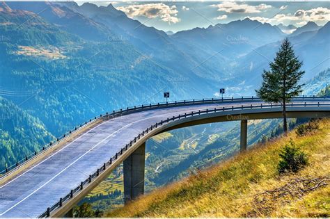 Serpentine road to the St. Gotthard Pass in the Swiss Alps | High-Quality Nature Stock Photos ...