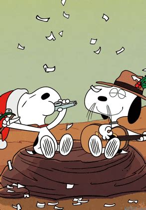 Snoopy Paper Fireworks Music GIF Animation