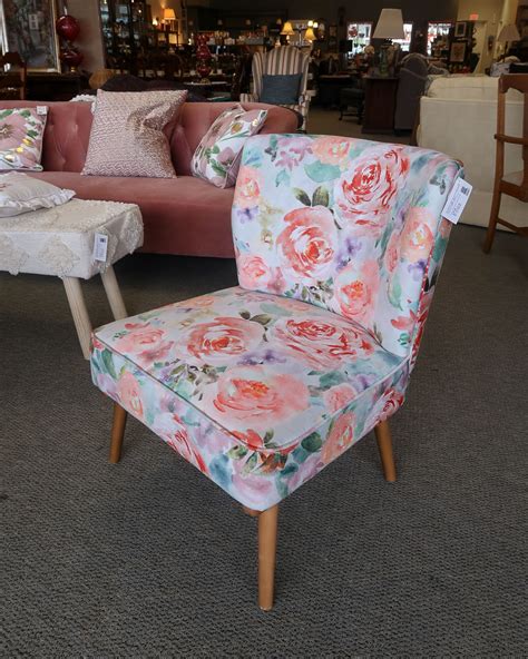 Floral Slipper Chair | New England Home Furniture Consignment