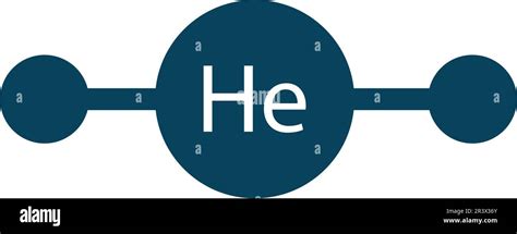 Helium periodic table element chemical symbol. Vector helium atom gas icon. Vector illustration ...