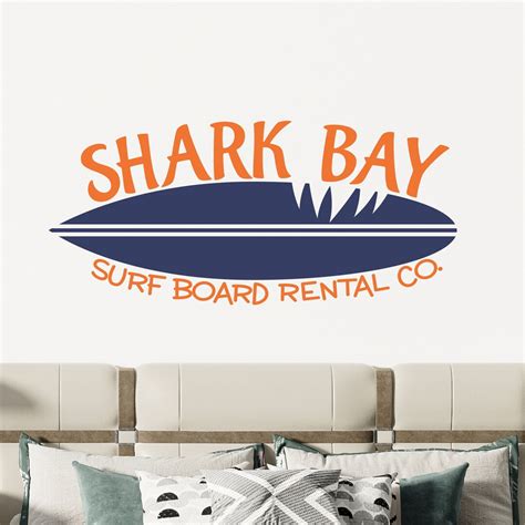 Vinyl Wall Decal Shark Wall Decal Shark Decal Kids Room Decal Surf ...