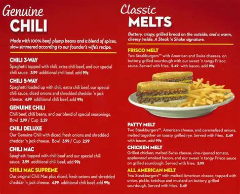 Steak 'n Shake Menu, Menu for Steak 'n Shake, Elgin, Chicago - Urbanspoon/Zomato