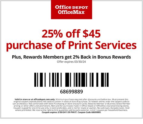 25% off $45 qualifying purchase of Print Services