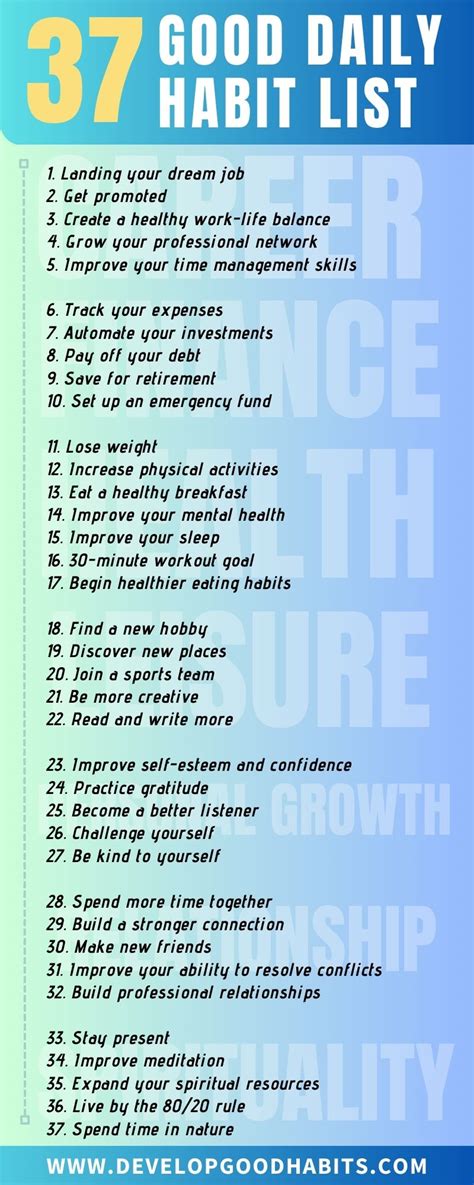 47 Good Daily Habits List To Transform Your Life