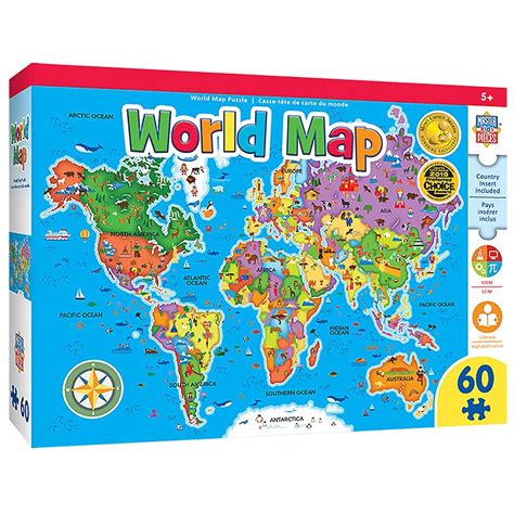 Masterpieces Puzzles Educational World Map 60 Piece Puzzle | Walgreens