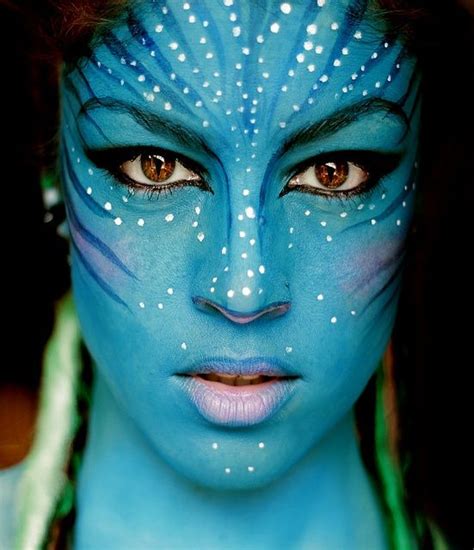 Avatar Face Painting Halloween, Halloween Make Up, Halloween Face ...