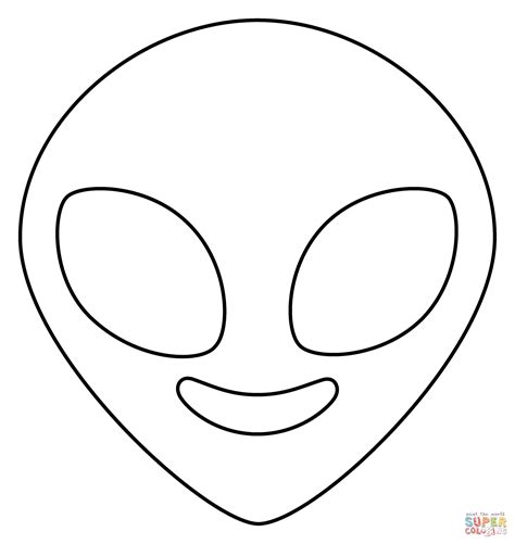 Alien Emoji coloring page | Free Printable Coloring Pages