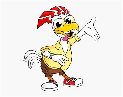 Chicken Mascot - Kfc Chicken Animated, HD Png Download - kindpng