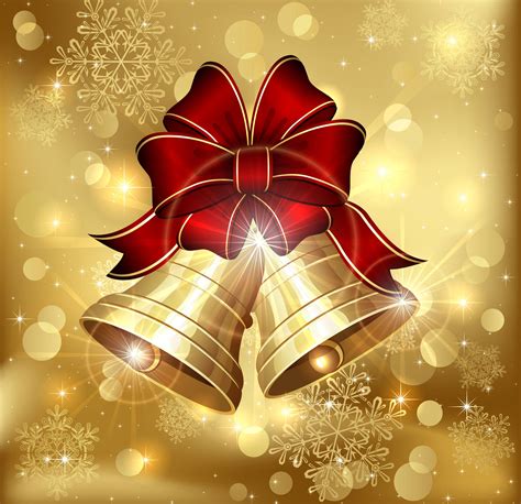Download Gold Christmas Bells Wallpaper | Wallpapers.com